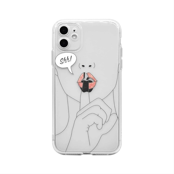 SHEIN Accessories - Shh! Pink Lips iPhone 12 Pro Max Case💋
